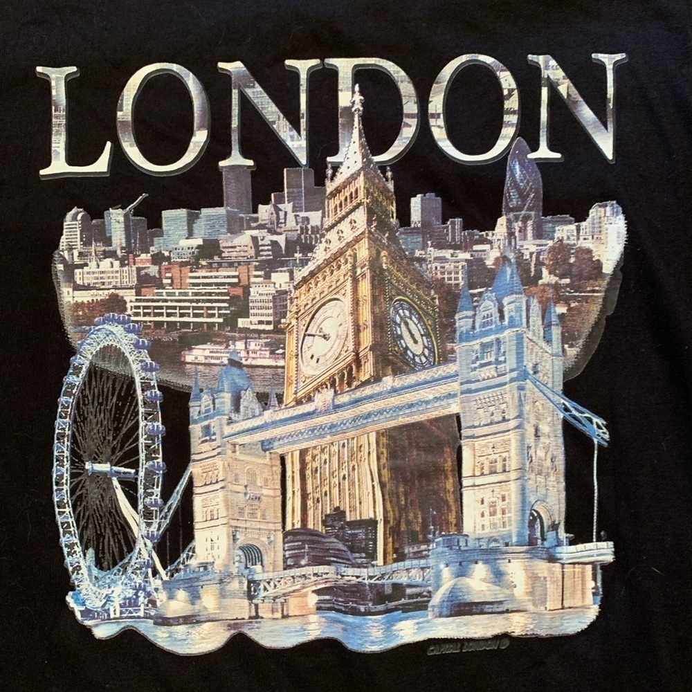 BLACK SOUVENIR LONDON UK SHIRT SMALL - Picture 3 of 4